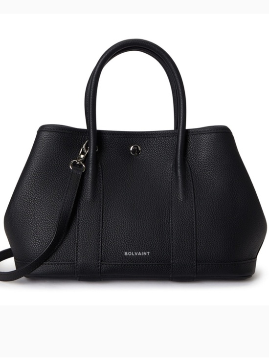 Bolvaint Handbags - Bolvaint “The Coralie Tote” Matte Midnight Black Top Grain Pebbled Leather